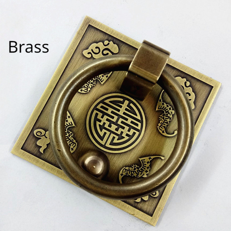 Chinese Style Vintage Brass Bat Door Knocker Window Wood Door Retro