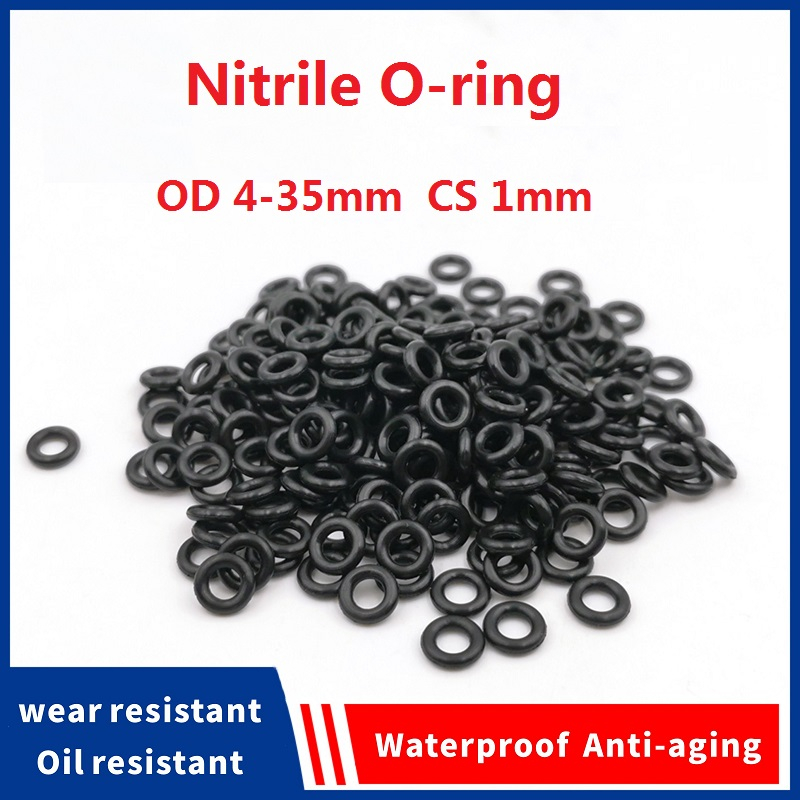 Nitrile rubber O-ring black OD4-35mm CS1mm high-quality NBR oil ...