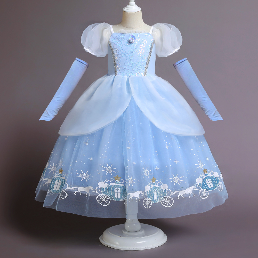 WFRV Frozen Dress Elsa Costume Princess Dress for Baby Girls 3 10 Years Old With Sequins Kids Girls Halloween Costume Shopee Philippines