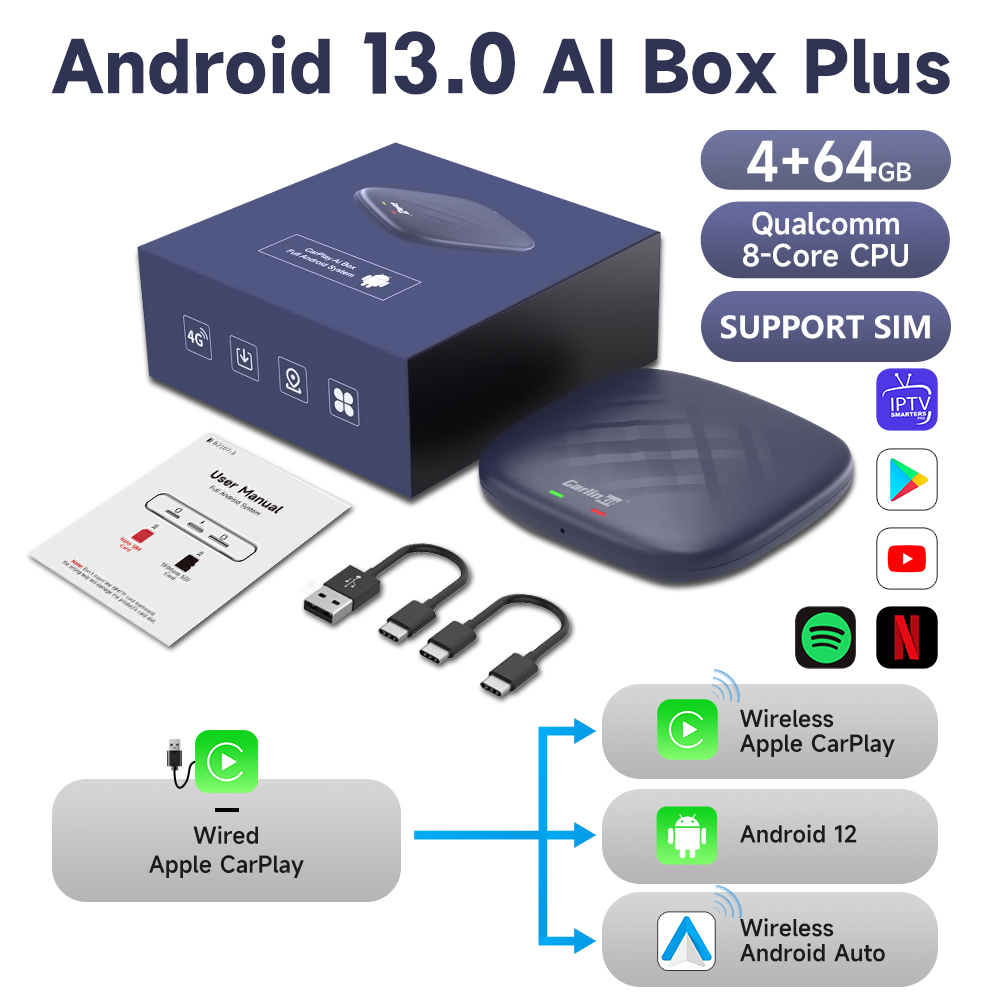 CarlinKit Tbox Plus Android12.0 4+64GB（CarlinKit TBox Plus