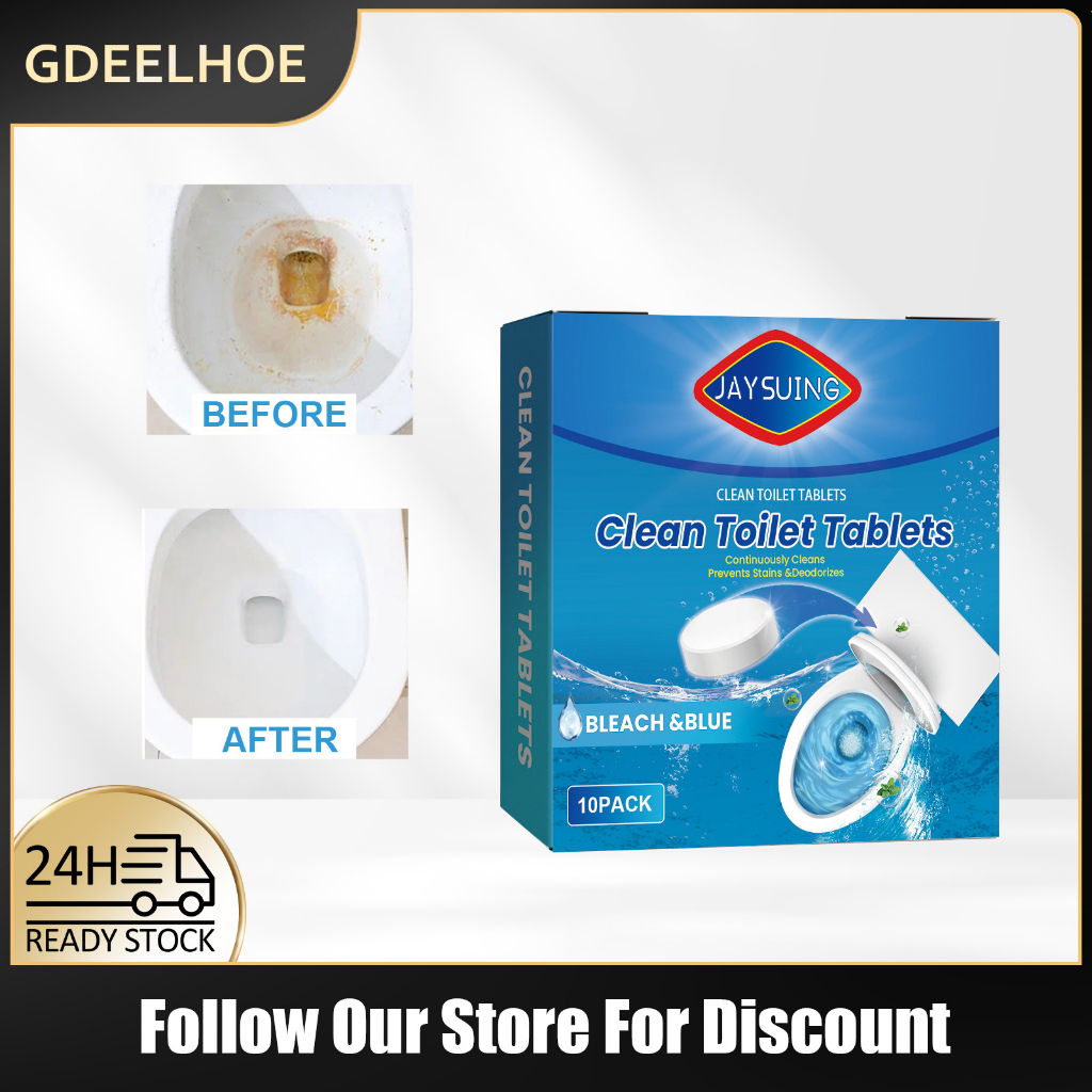 Jaysuing Toilet Cleaning Tablets Flush Deodorizes Toilet Automatic