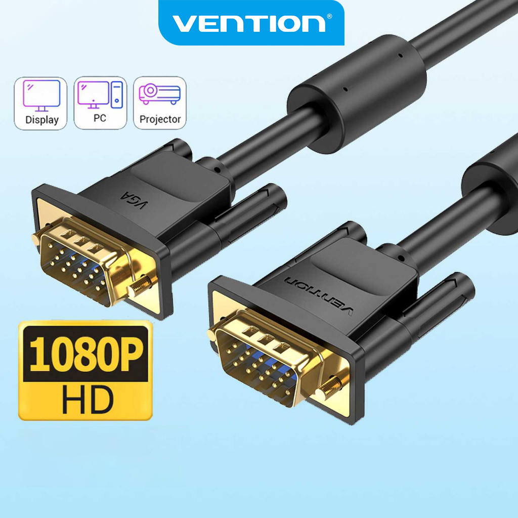Vention VGA Cable Dual Ferrite Cores 1080P VGA Cable for Projector TV