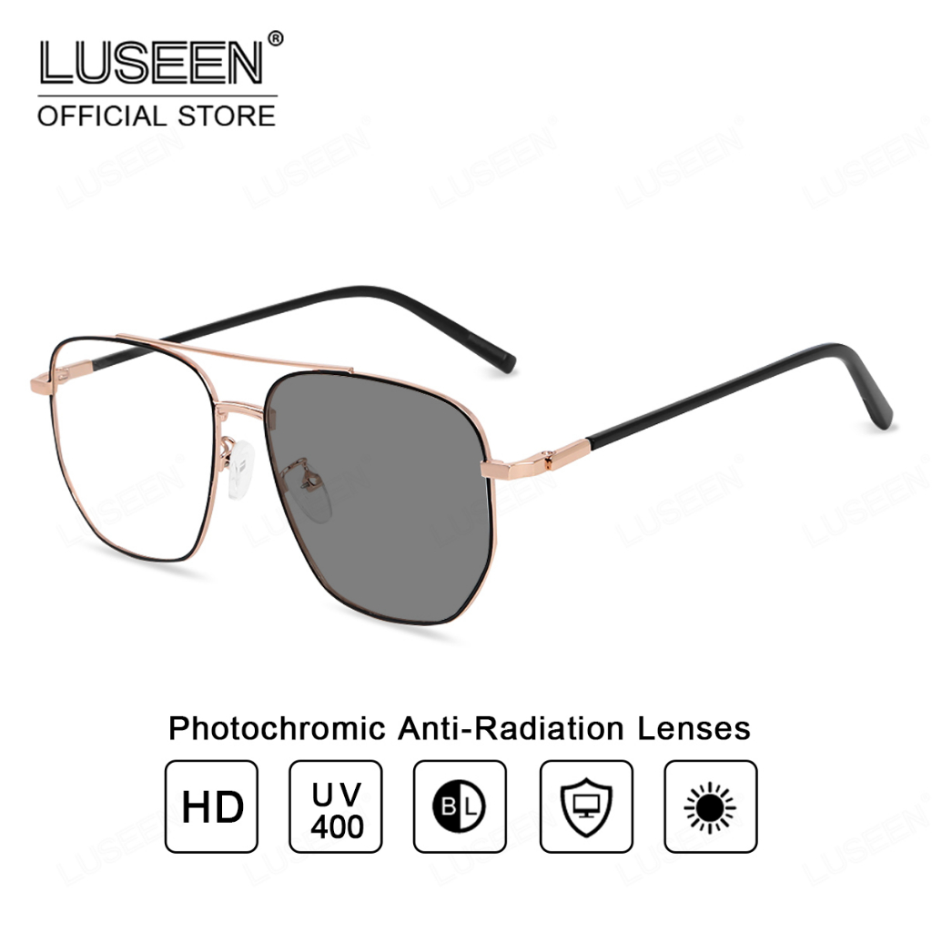 LUSEEN Anti Rad Photochromic Eyeglass Anti Blue Light Eyewear Ati ...