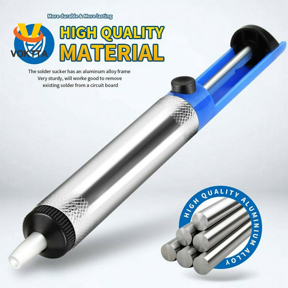 VOKTTA Aluminum Metal Desoldering Pump Suction Tin Gun Soldering Sucker