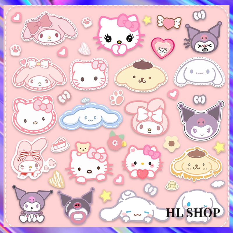 HL Cartoon Sticker Sanrio Cute Sticker Kuromi Decoration Sticker Anime ...