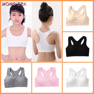 Teenage Girl Sling Training Bra Soft Cotton Cute Bralette Underwire A cup  Underwear for Puberty Girls