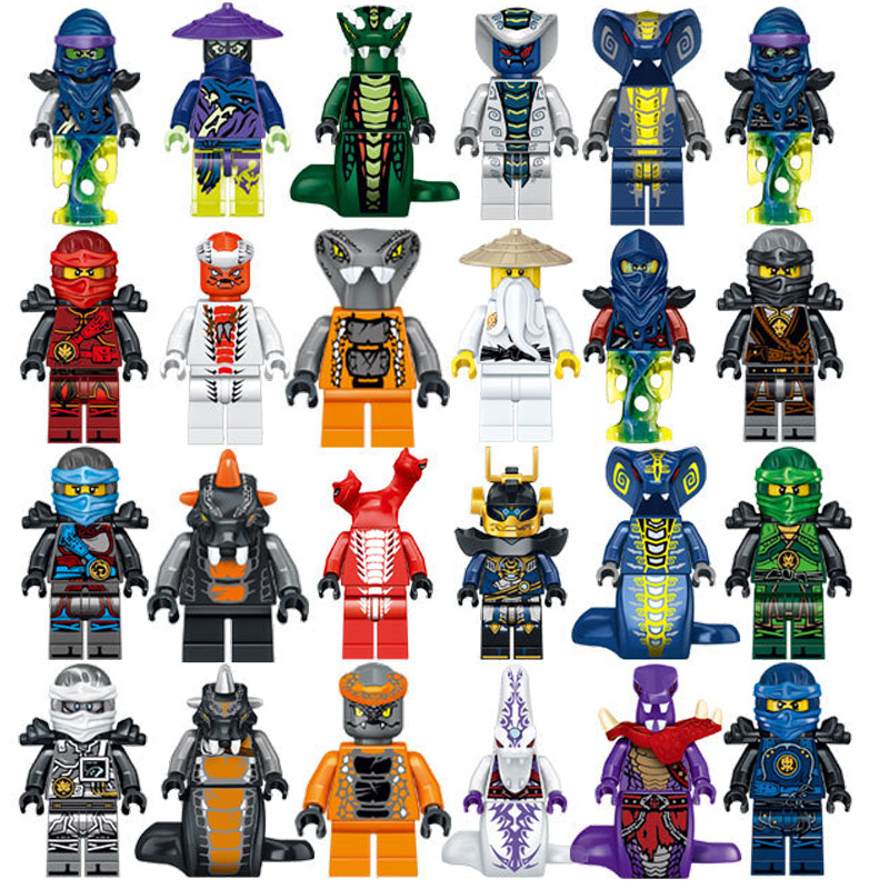 24pcs/Set Ninja Figures Compatible Lego Ninjago Minifigures Model ...