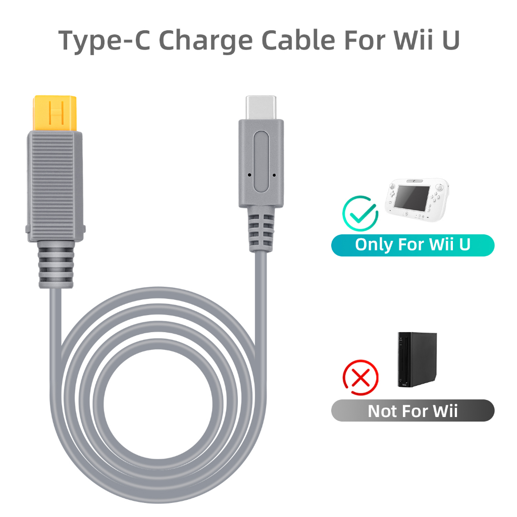 Wii U Console 2M Type C Power Charging Cord For Wii U Compatible