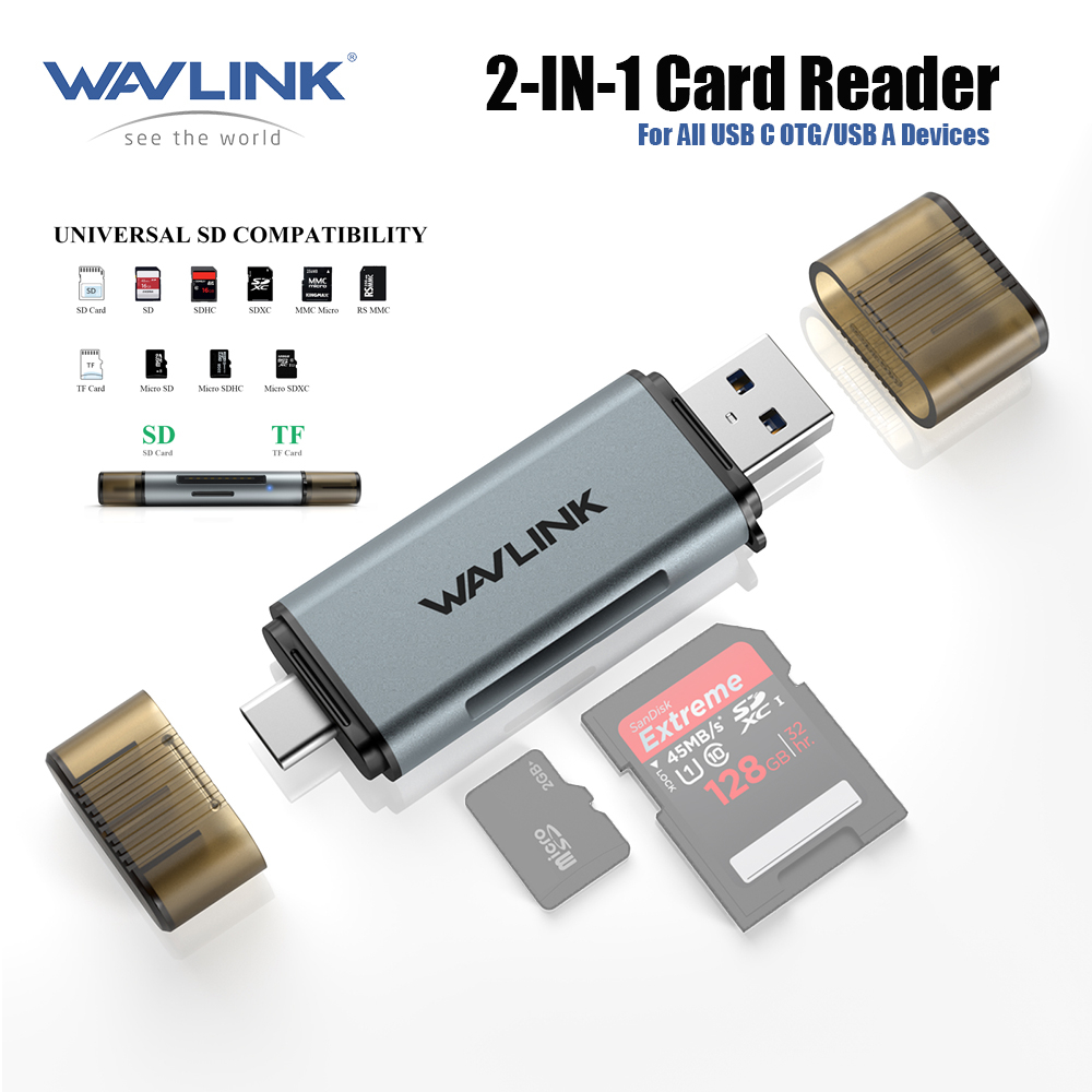 Wavlink Sd Card Reader In Usb C Usb Micro Sd Memory Card Reader Otg Adapter For Tf Sd