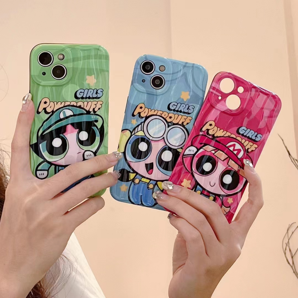 Japanese Korean Cartoon Powerpuff Girls Iphone14 13 12 11 Pro Max Phone 