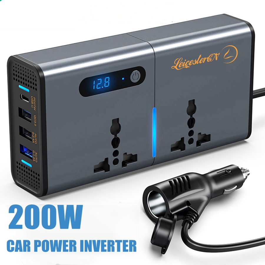 BMK 200W Car Power Inverter Newly Car Plug Adapter Outlet Charger DC