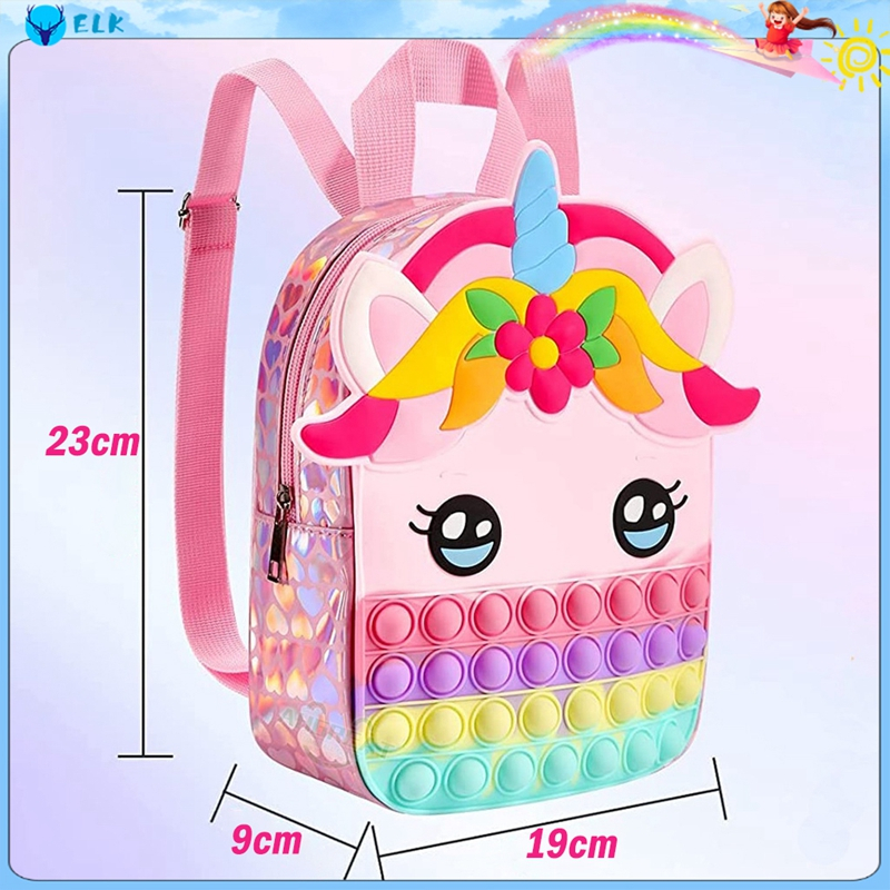【Local shipment】Large Unicorn Backpack for Girls Unicorn Purse Bag for