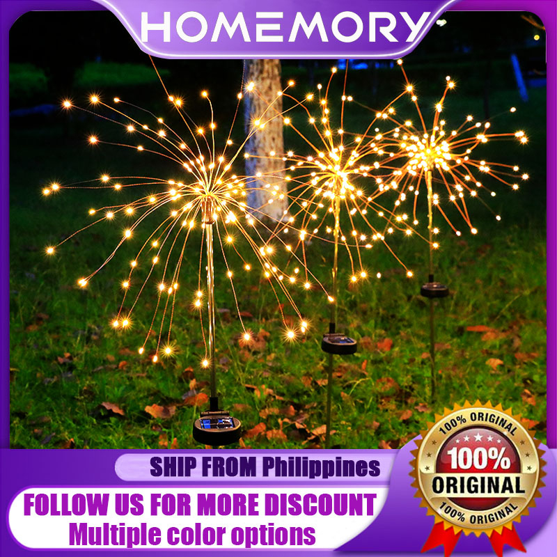 HOMEMORY Solar Firework Light 120 LED Waterproof String Lights Outdoor ...