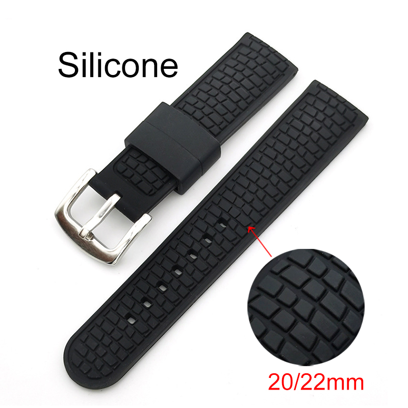 20mm 22mm Silicone Rubber Watch Strap for Seiko Band Soft Sport ...