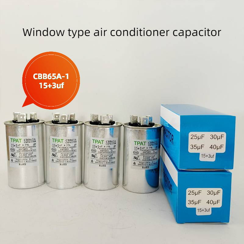 Cbb65a-1 15+3uf Window Type Air Conditioning Capacitor (Compatible with ...
