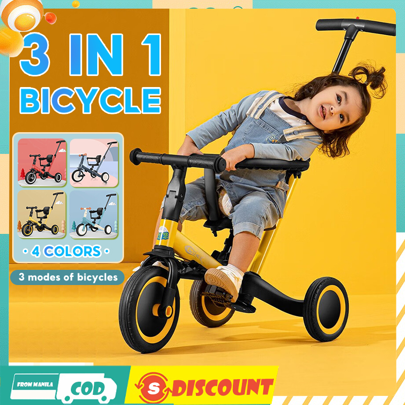 Balance Bike Tricycle Bike for Children's Multifunction Mini Walker
