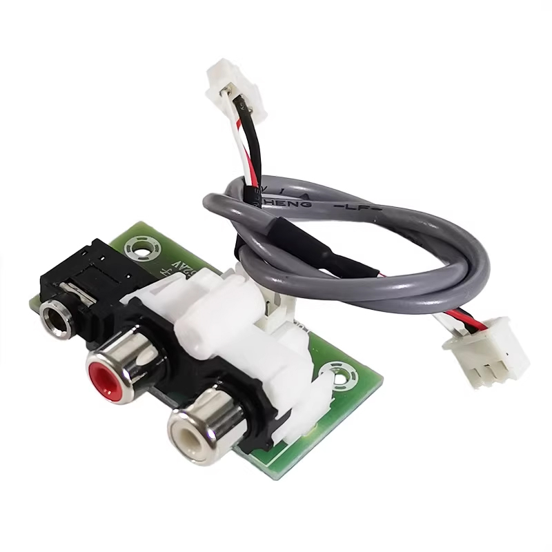3.5mm headphone jack and two-channel lotus audio jack to XH2.54-3P jack ...