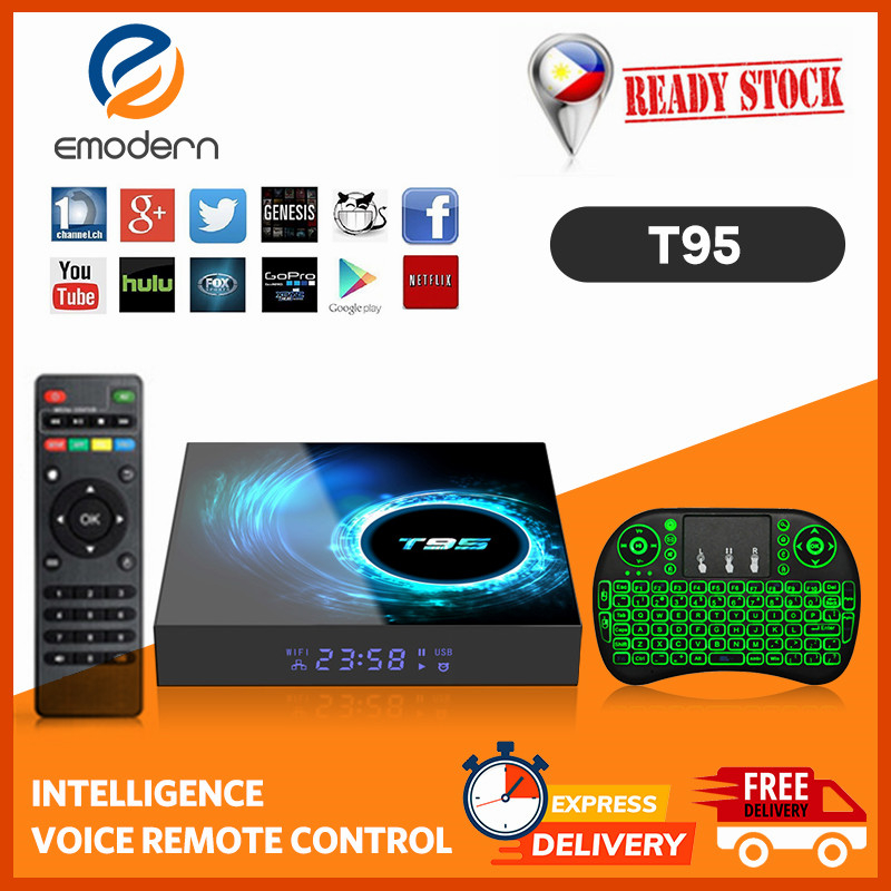 T95 Android 10.0 TV Box 6K 4K 1080P  Netflix H616 Quad Core 4GB 64GB  2.4G/5G Wifi Bluetooth Media Player Set Top Box