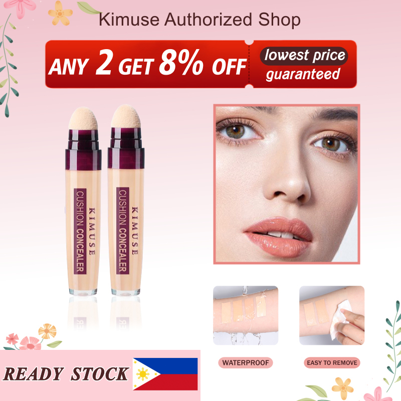 KIMUSE Cushion Eye Liquid Concealer Full Coverage Flawless Waterproof Sweatproof Long Lasting