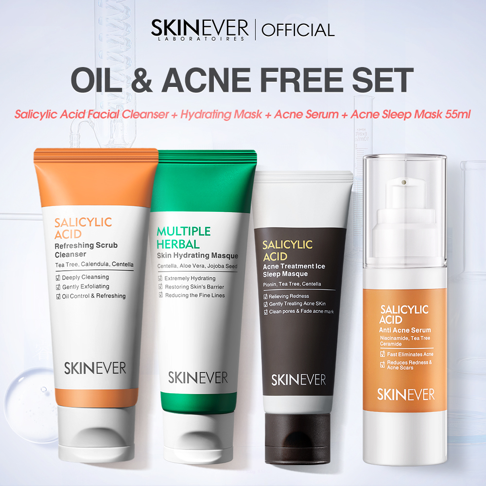 SKINEVER Oil&Acne Free Set Salicylic Acid Acne Treatment Ice Sleep