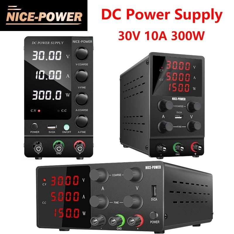 NICE-POWER 30V 10A DC Power Supply Mini Variable Switch Digital Bench ...