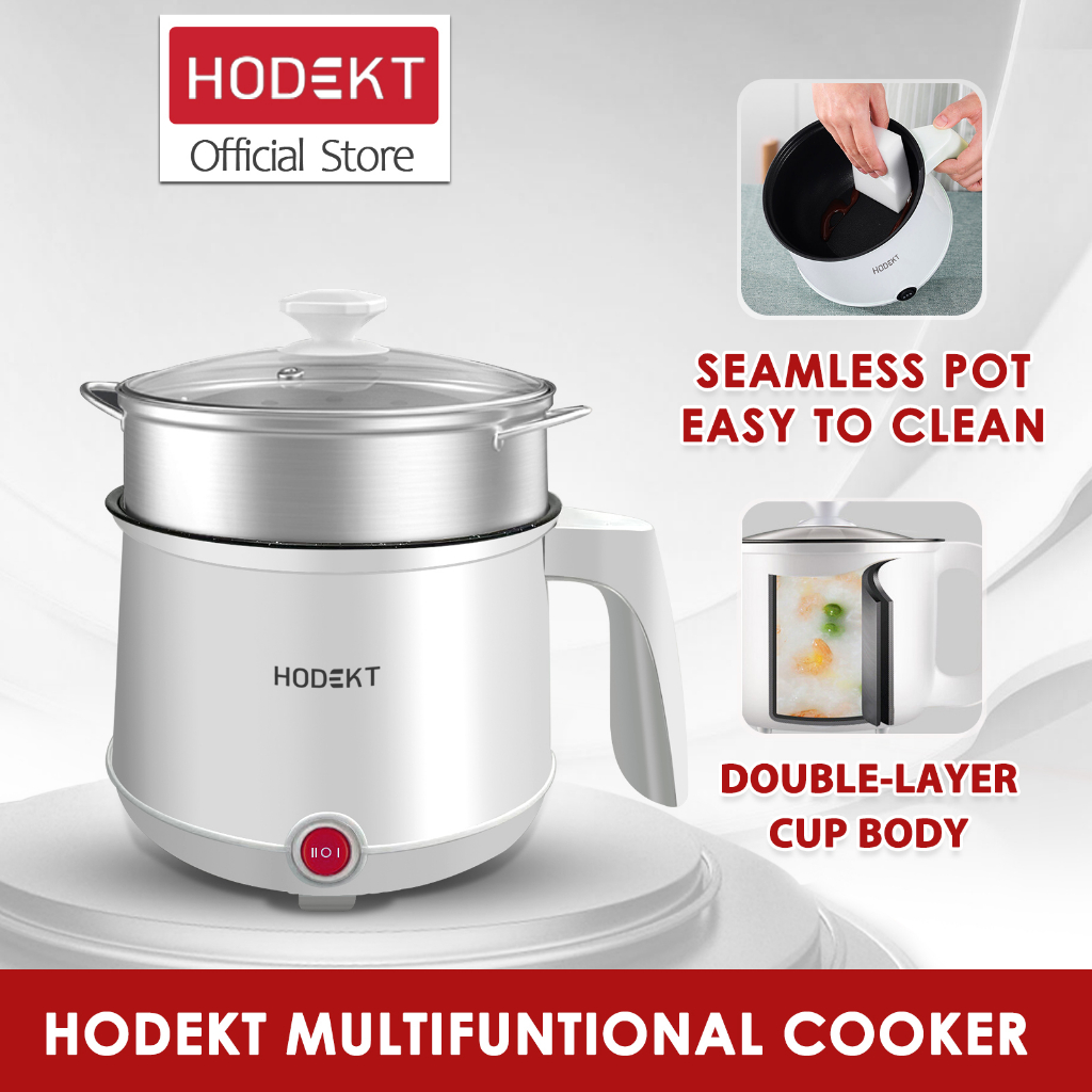 Hodekt Mini Rice Cooker W Multi Function Electric Cooker Non Stick Electric Pan With Steamer