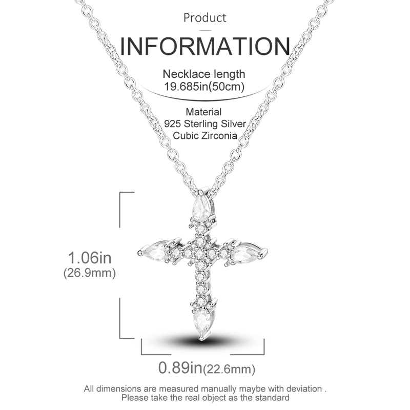 Cubic Zirconia Cross Pendant Pandora Pandora Pendant Silver