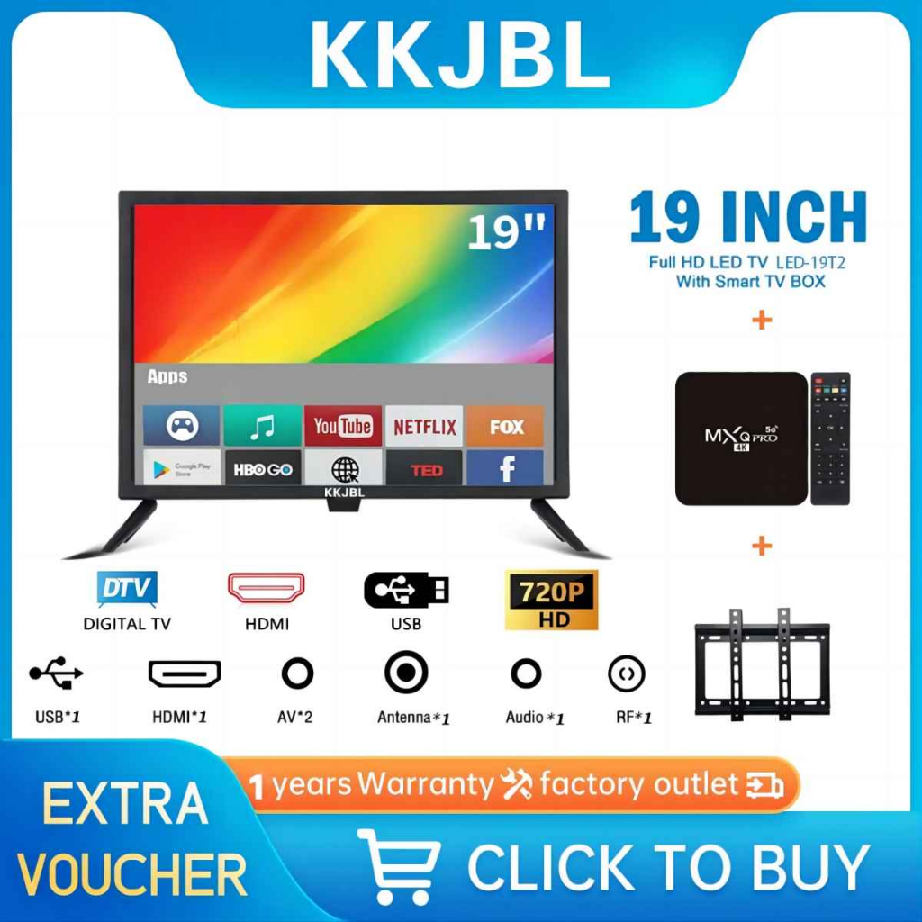 Kkjbl Inch Digital Tv Hd Led With Vga Hdmi Build In Isdb T Mytv Shopee Philippines