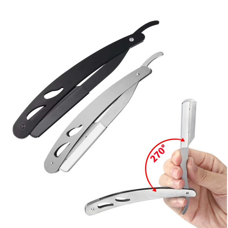 Upgrade Vintage Men's Razor Stainless Steel Sharp Blades 270° Foldable ...