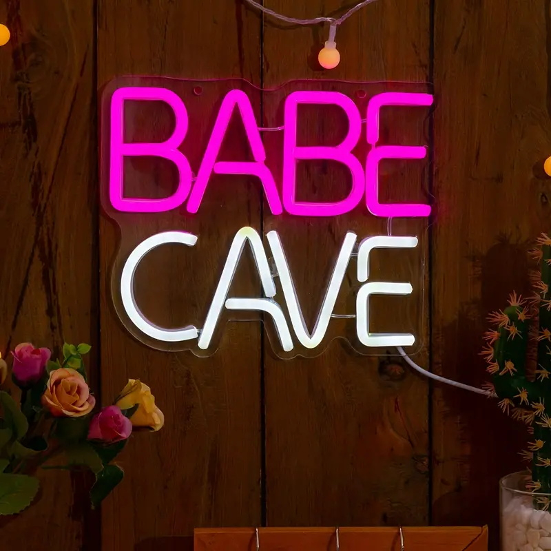 Babe Cave Neon Sign Neon Light Signs For Wall Decor Usb Operated Room Decoration Beauty Taxes 7879