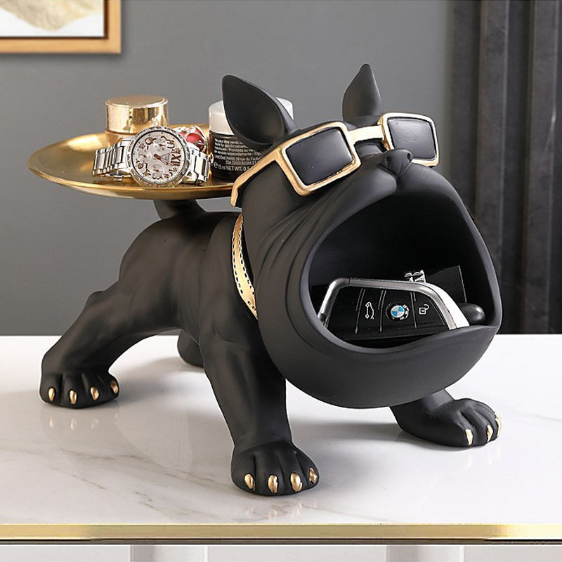 AIMI French Fighting Dog Wearing Sunglasses Home Decoration Living Room ...