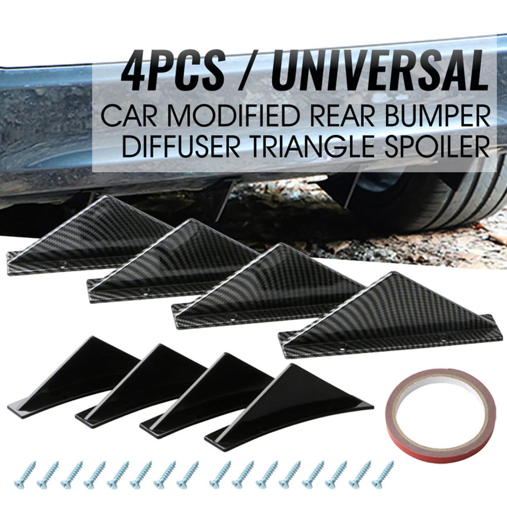 SAWB-1 Set Convenient Rear Lip Spoiler Easy Installation ABS Universal ...