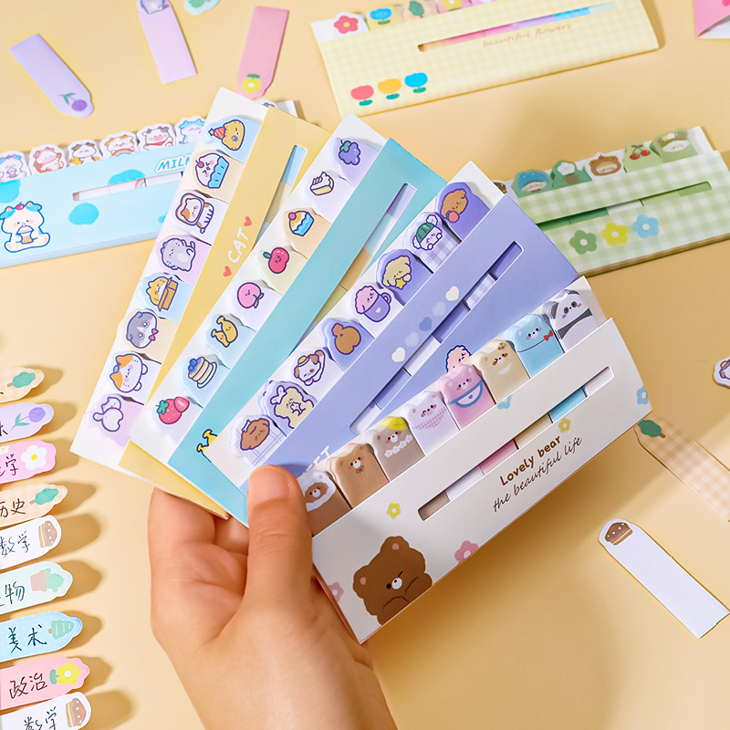 Cute Cartoon Animal Sticky Notes 120Sheets School Stationery | Shopee ...