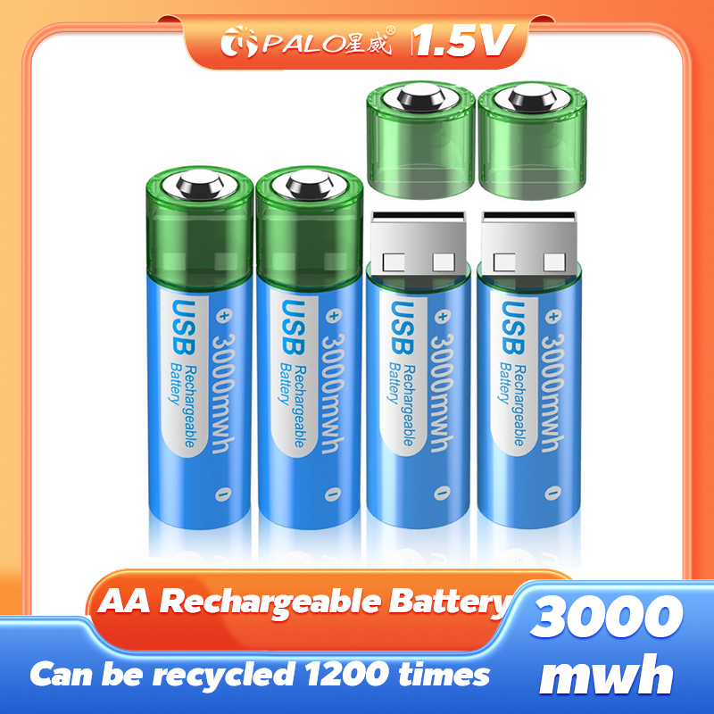 Palo Aa Usb Rechargeable Li Ion Battery V Aa Mwh Shopee Philippines