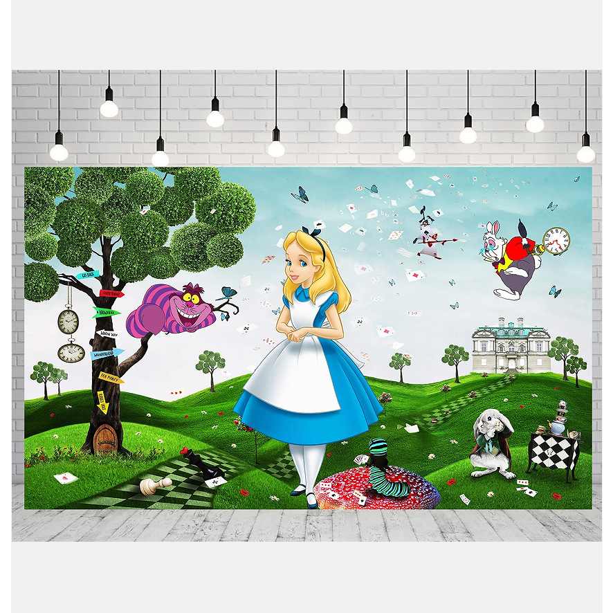 5x3ft Alice Theme Birthday Photography Background Birthday Party ...
