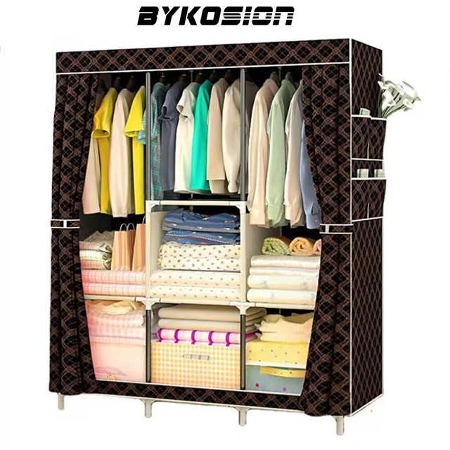 BYKOSION Large Size Clothes Storage Wardrobe DIY Multifunction Clothes ...