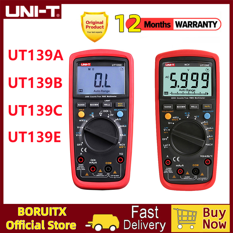 UNI-T UT139A UT139B UT139C UT139E True RMS Digital Tester AC DC Ammeter ...
