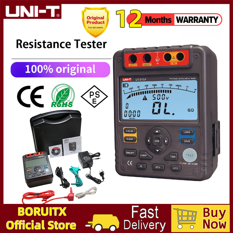 uni-t-ut513a-insulation-resistance-tester-analog-bar-graph-ac-dc-500v