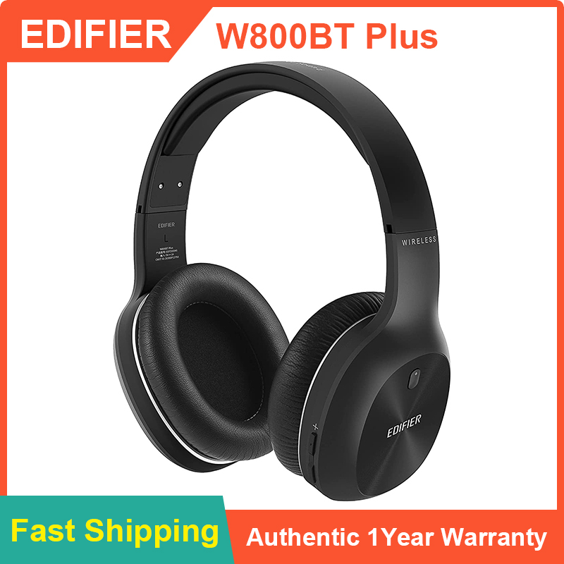 Edifier W800BT Plus Wireless Headphones Over-Ear Headset Qualcomm® aptX  Bluetooth CVC™ Call Noise Cancelling 55H Playtime Built-in  Microphone