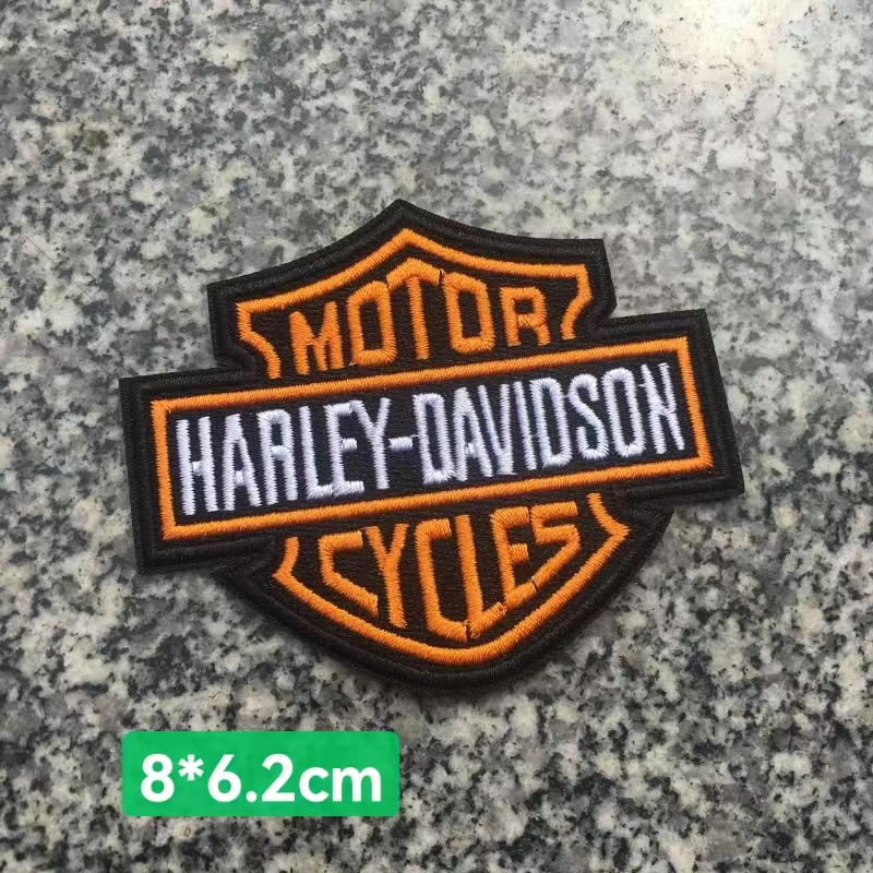 Customized Brand Logo Personalized Embroidery Iron On Harley Davidson