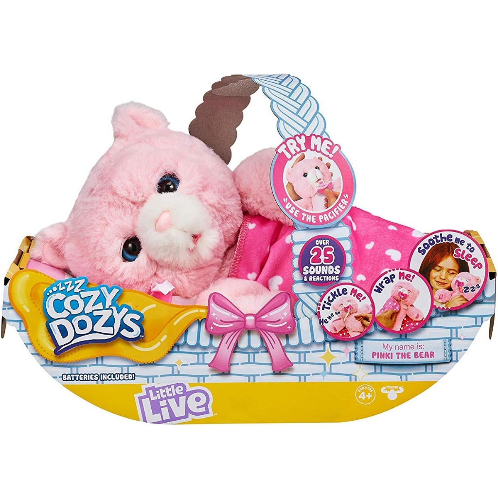 Little Live Pets Cozy Dozy Pinki The Bear - Over 25 Sounds and