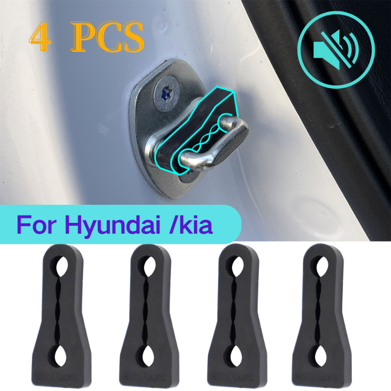 4pcs Car Door Shock Absorber Damper Protector Soundproof Pads Anti
