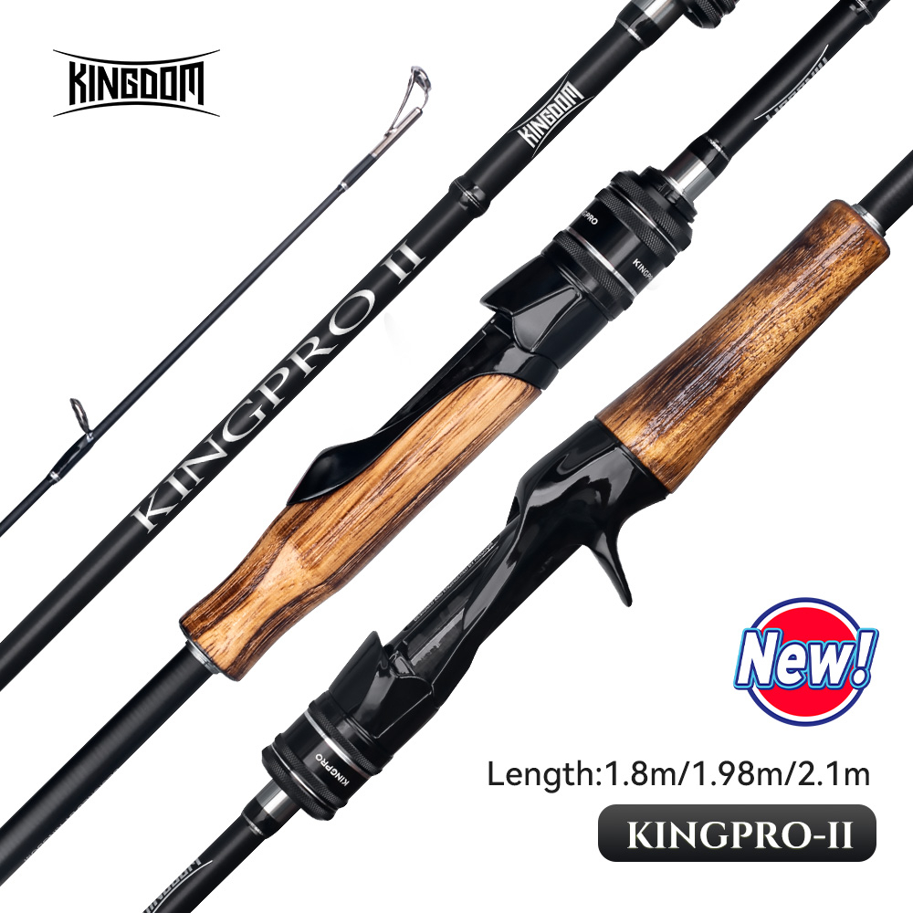 Kingdom KING PRO II Fishing Rod 2 Section Spinning and Casting 24T