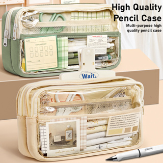 3 Layers Large Capacity Pencil Bag Aesthetic Pencil Pouch School Cases Big  Stationery Bag Zipper Pen Case School Supplies - Temu Philippines