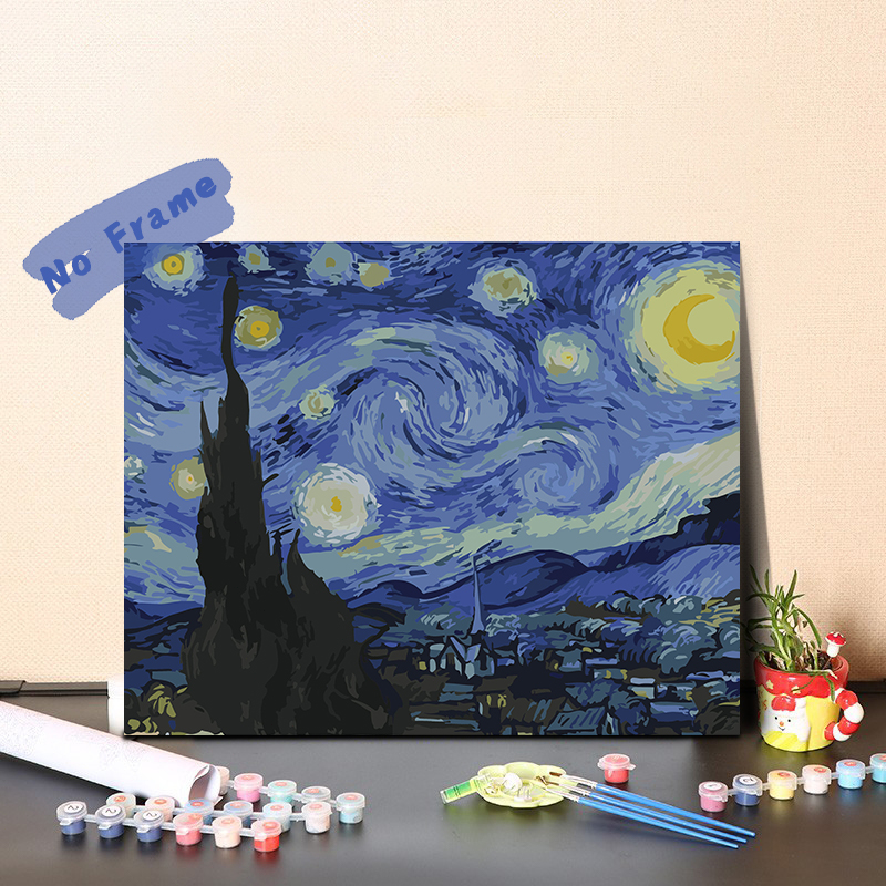 Hightune 30x40cm Digital Oil Paint By Numbers On Canvas Number Painting