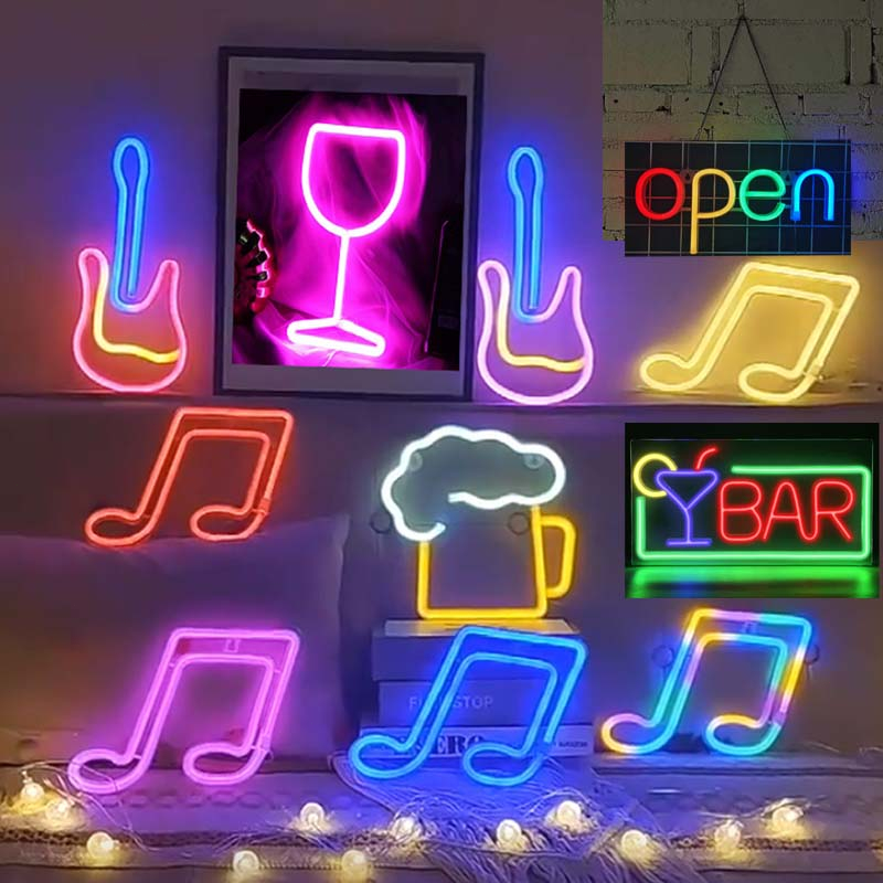 【UNOLUX】LED OPEN Neon Light Sign Wall Hanging Billboard Bar Restaurant