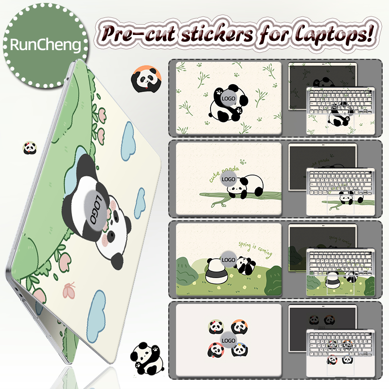 Cartoon panda laptop stickers are suitable for huawei laptop skin ...