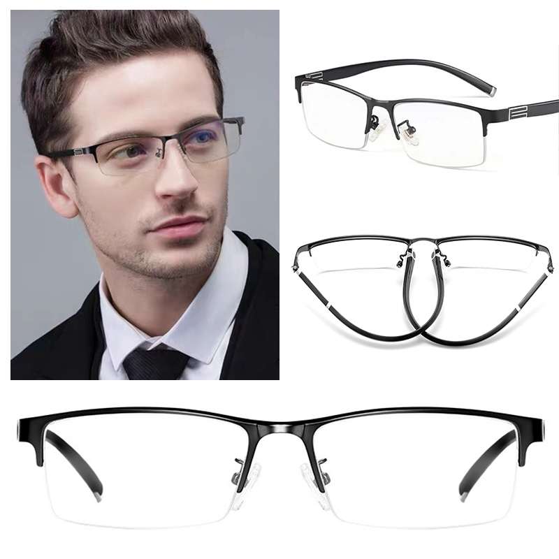 Myopia Glasses Anti Radiation Women Men's Eyes Ultra-light Half-frame ...