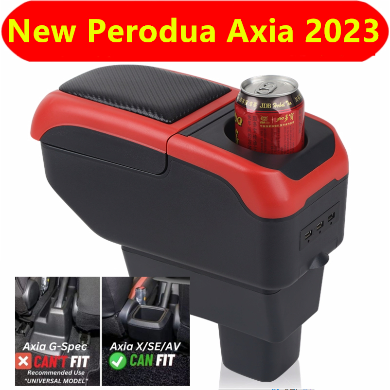 New Perodua Axia 2023 Center Console Armrest Box Adjustable Centre