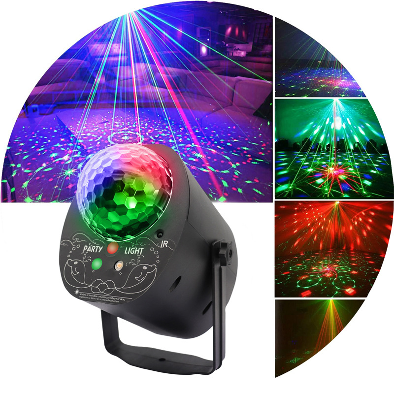 Local （HF） 60 Pattern Laser Projector Stage Light LED Sound Activated